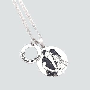 Collar para hombre con fotografía y nombres